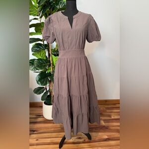 Robbie Bee Women's Brown Midi Dress